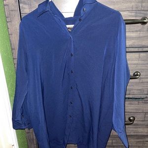 Banana Republic Blue Button-Up Blouse